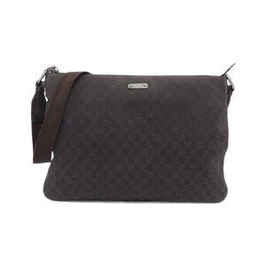 Gucci GG monogram canvas messenger bag zip closure flat shoulder